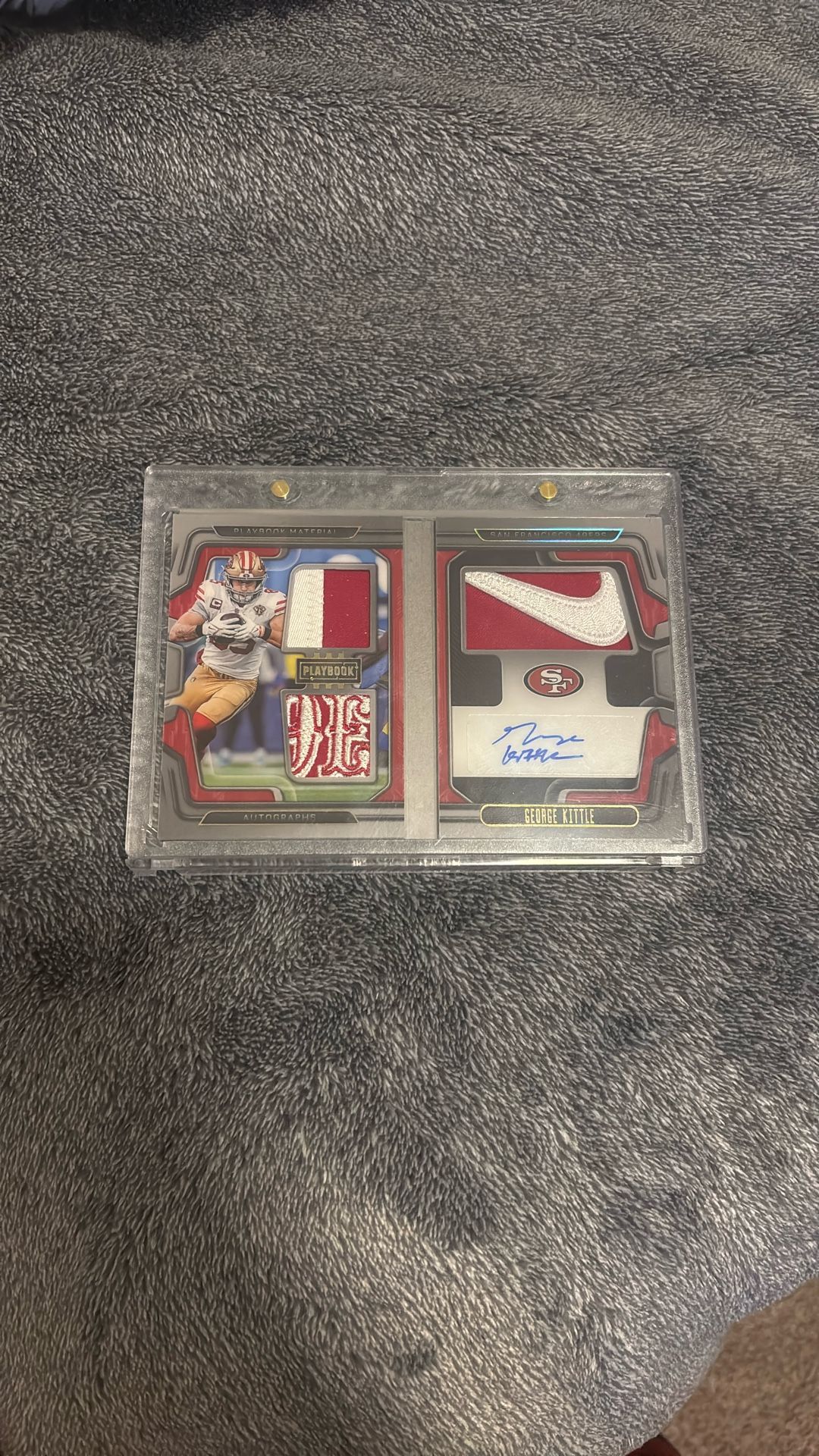 Playbook Material Autograph 2022 Panini George Kittle One Of One
