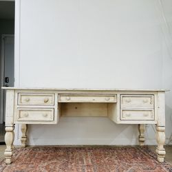 Rustic Solid Pine Wood White Desk Old World Shabby Sheet Desk White Wood Desk Drawers Solid Rustic Wood Desk
