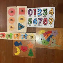 Assorted Baby/toddler Puzzles- Melissa And Doug, BigJigs, vintage