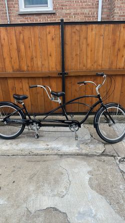 Black Tandem Cruiser Bicycle