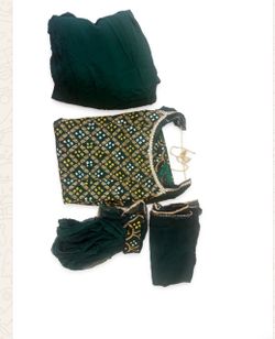 Green Bandhani Salwar Kameez Set