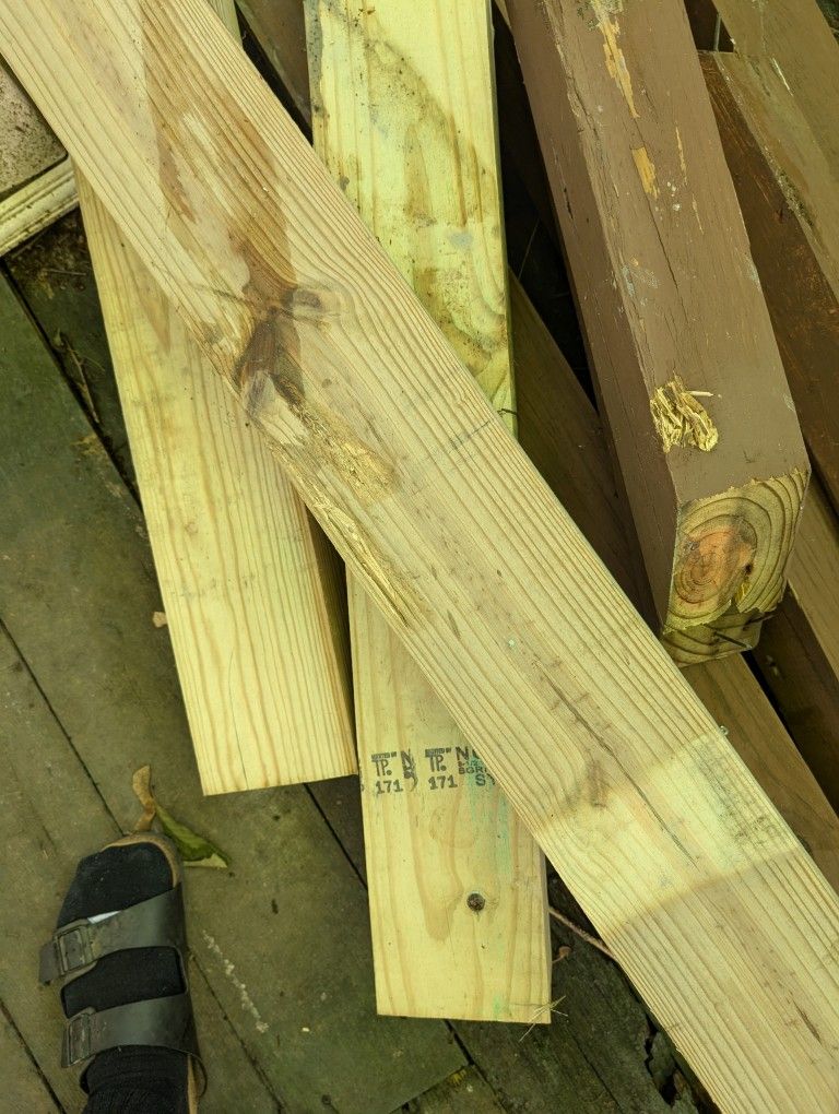 4x6 Pressure Treated Posts Cut At Around 4 Ft