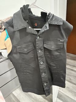 Guess G Hooded vest men size small