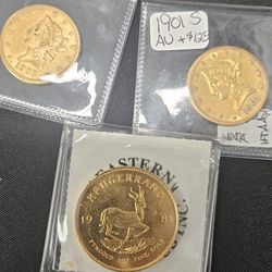 1901 S $5 AU  Liberty  Gold Melt + $25