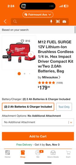 Milwaukee M12 Impact Driver