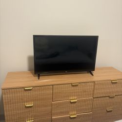 Tv + Wooden Dresser 
