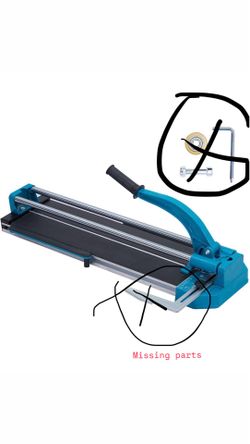 Manual Tile Cutter, 24/32/48 in Rails Double Tile Cutter with Tungsten Carbide Cutting Wheel, Precise Tile Cutter Tools, Infrared Positioning
