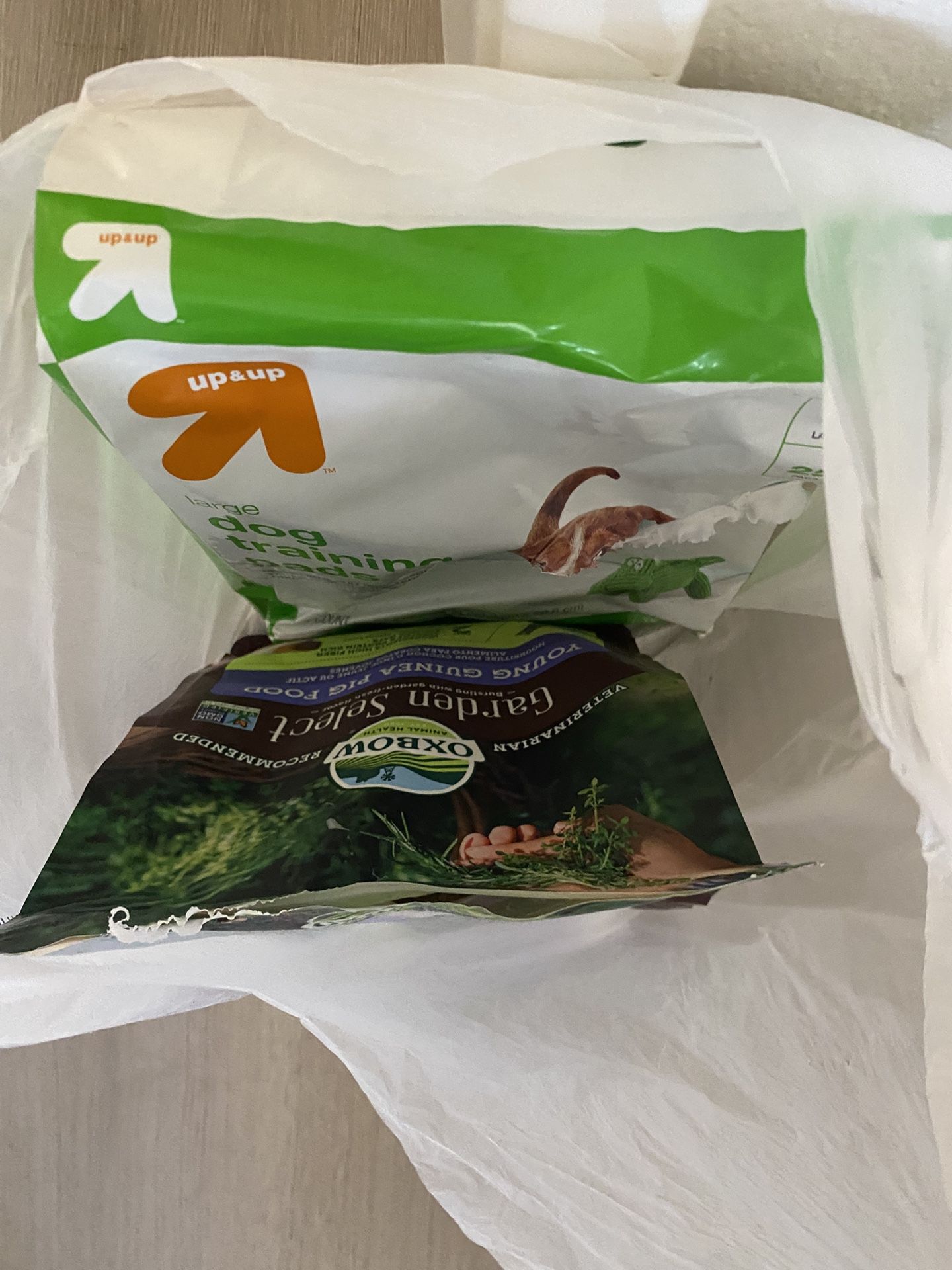 Pee Pads and Young Guinea Pig food