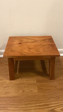 Solid wood rustic sturdy step