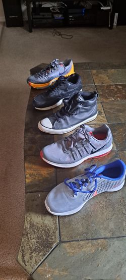 Some New And Barely Used Nikes And One Converse 9.5