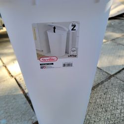 11.3 Gal. Lift Top Wastebasket 1075