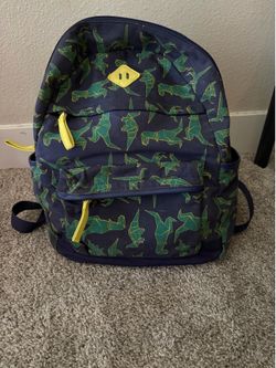 Navy blue dinosaur pattern backpack