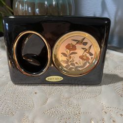 Art of Chokin Japanese gold trim photo frame humming bird