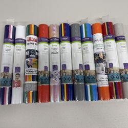 Cricut & Siser Vinyl Rolls Bundle - HTV, Permanent, Holographic - Crafting & T-Shirt Vinyl