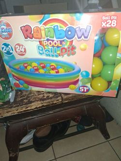 Rainbow pool ball pit