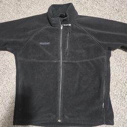 Marmot Black Full Zip Fleece Jacket Men’s Large Outdoor Hiking