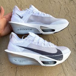 New Nike Air Zoom Alphafly Next% 3 White Gridiron Running Shoes Flyplate Men’s 8.5