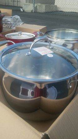 Olla de 12 cuartos de acero inoxidable