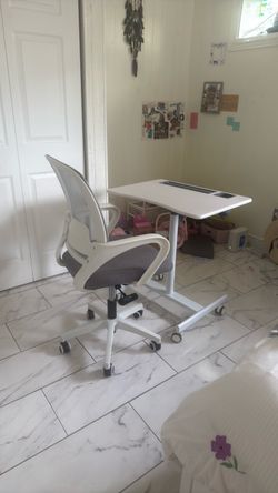 Desk and chair