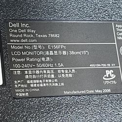 Dell 15" LCD Monitor E156FPc VGA Computer Display