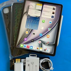 Apple IPad Air 13” (Liquid Retina Display / M2 chip / 2024  model) 128GB with Pen, keyboard & Accessories