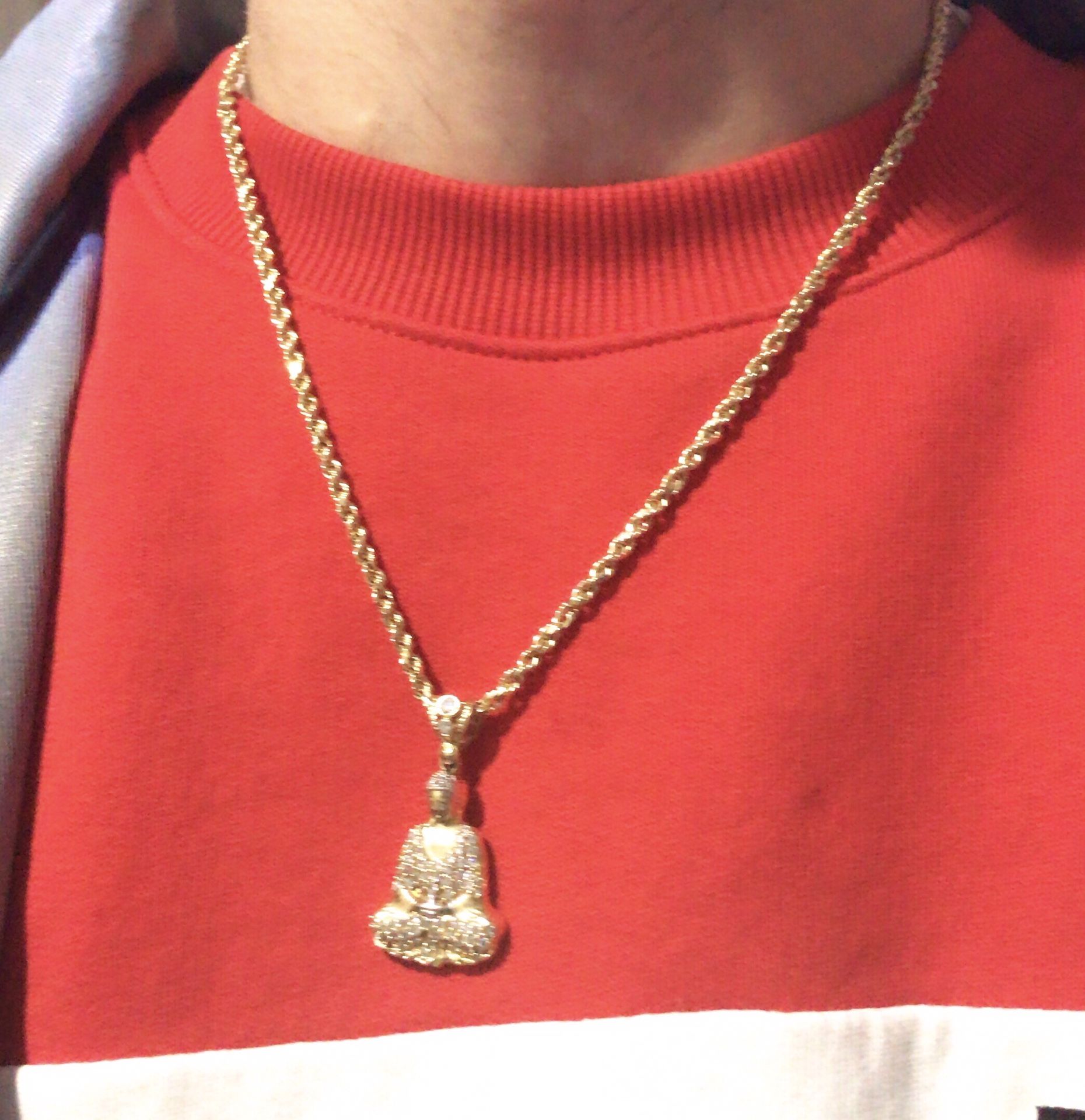 10K Gold Chain and Pendant