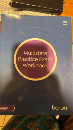 Barbri Multistate Practice Exam Workbook 2025-2026