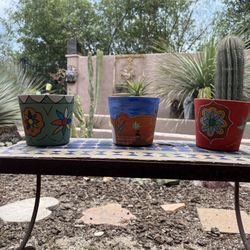 Hand Painted Mexican Pots Prices Vary Depending On Size