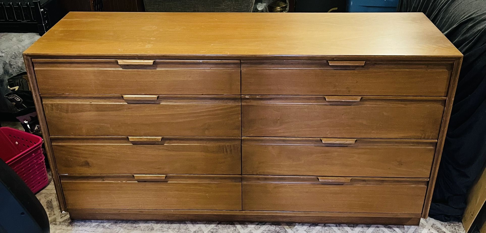 Mid-century modern dresser eight drawer