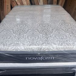 14” H NOVAFORM Queen Cool Gel Memory Foam Mattress Only DISPLAY MODEL