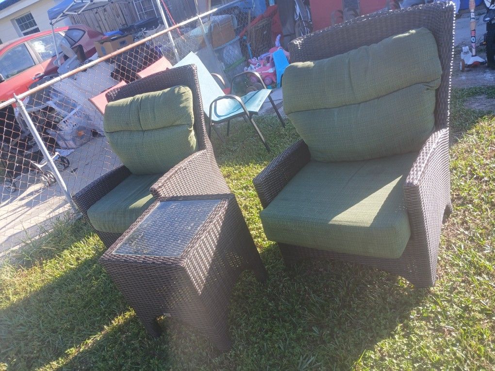 Luxury Patio Set 3piece Rattan From Pier 1
