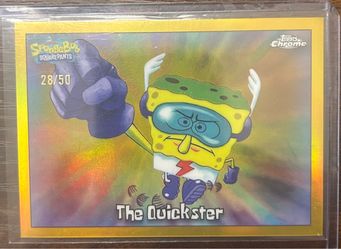 2025 Topps Chrome SpongeBob SquarePants The Quickster Gold /50 Refractor