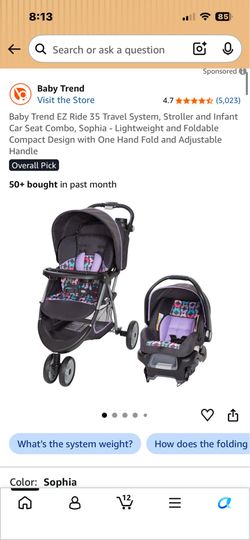 Baby Trend Stroller Travel Set