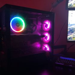 Gaming setup + Steering wheel and pedals. Swipe up with offers. (NOT FREE)