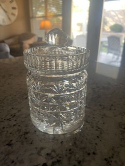 Leaded Crystal Biscuit Jar with Lid