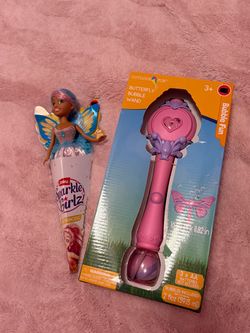 Zuru Sparkle Girlz Fairy Princess Doll & Butterfly Bubble Wand