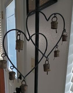 Heart metal shaped chime