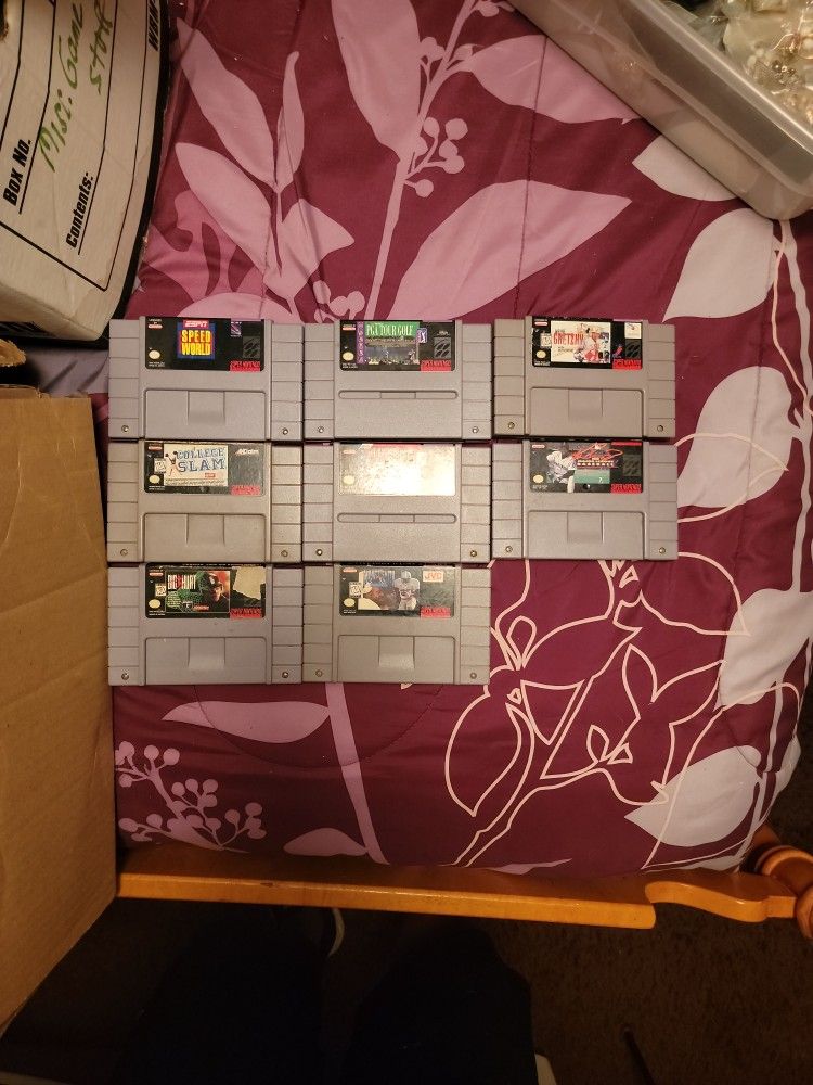 Super Nintendo Games/$12 Each