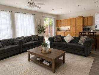Large Gray 8-Person Sofa Set – Like New