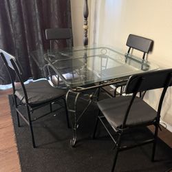 square glass table 
