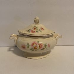 Vintage Virginia rose sugar bowl