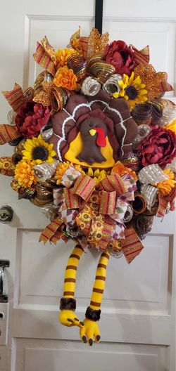 Thanksgiving Fall Turkey wreath
