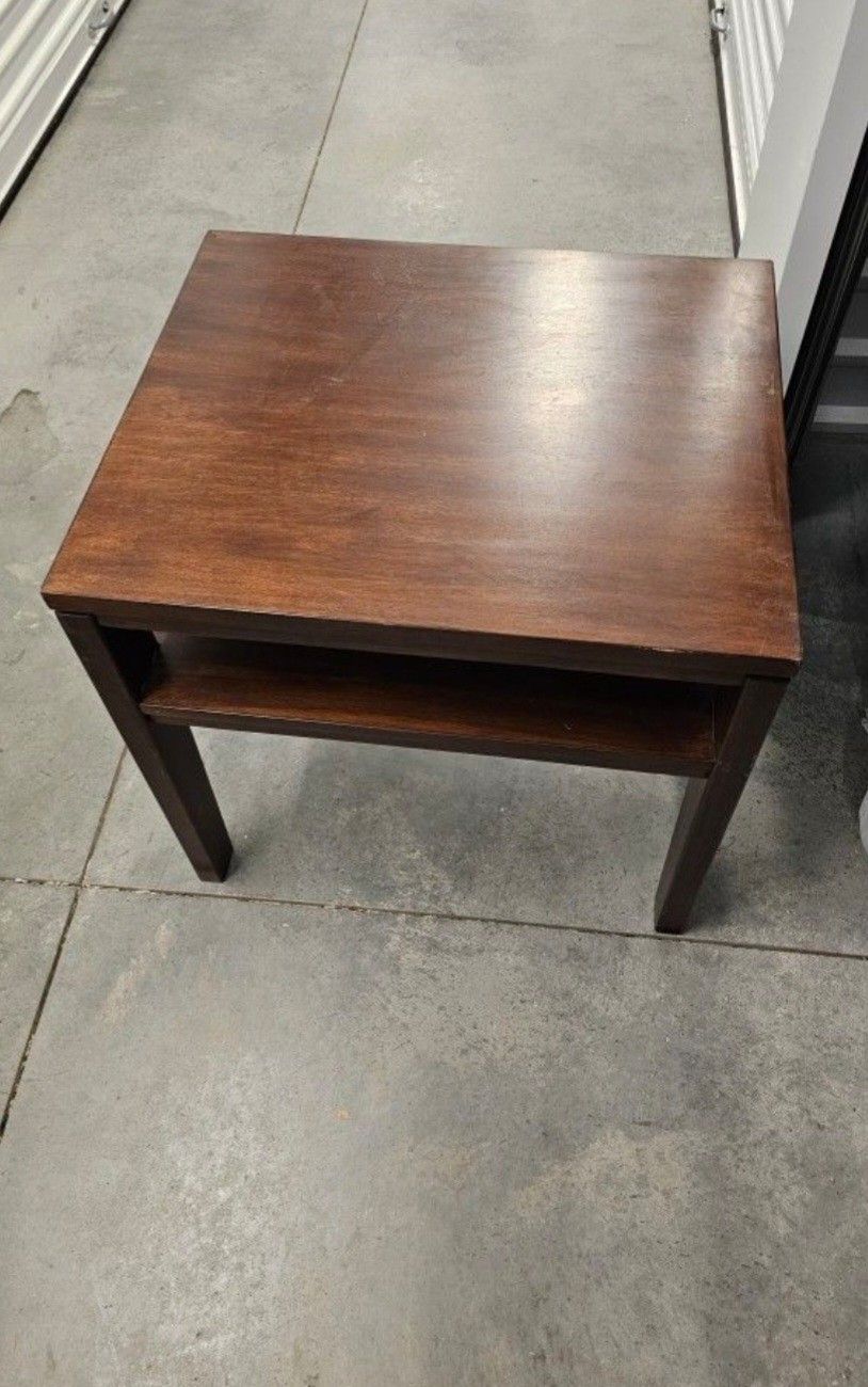Wood End Table With Matching Console Stand
