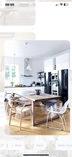 Modern Wooden Dining Table (MÖRBYLÅNGA IKEA TABLE)