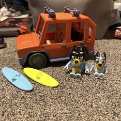 Bluey bandit, and the car