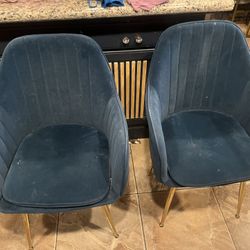 two blue chairs 