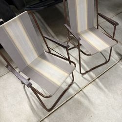 Vintage Camping Folding Chairs 
