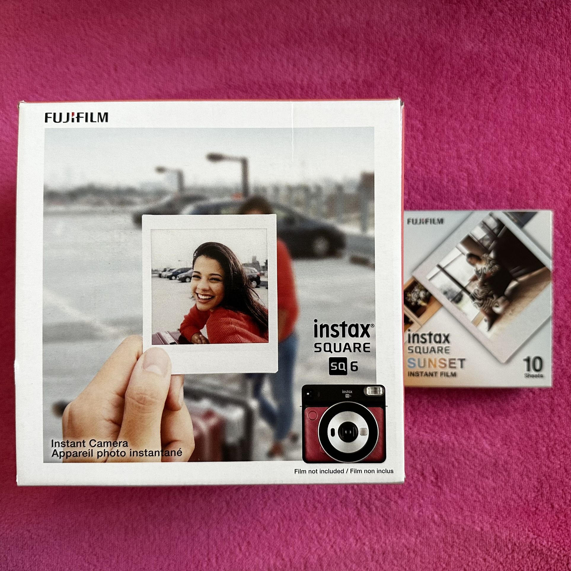 Fujifilm Instax Square SQ6 - Instant Film Camera - Ruby Red