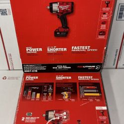 Milwaukee M18 Fuel 1/2” High Torque Impact Wrench Kit. Model #2967-21B
