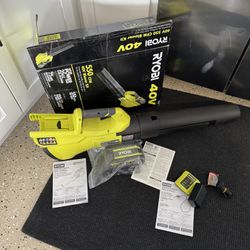 40V 120 MPH 550 CFM Cordless Battery Leaf Blower Kit 